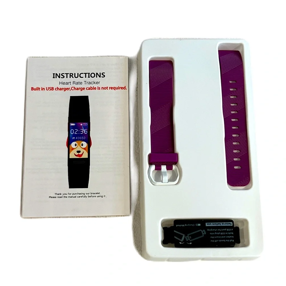 NIB Purple Fitness tracker watch for Android & iOS